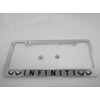 Fit Infiniti Polished Stainless Steel License Plate Frame w/Caps