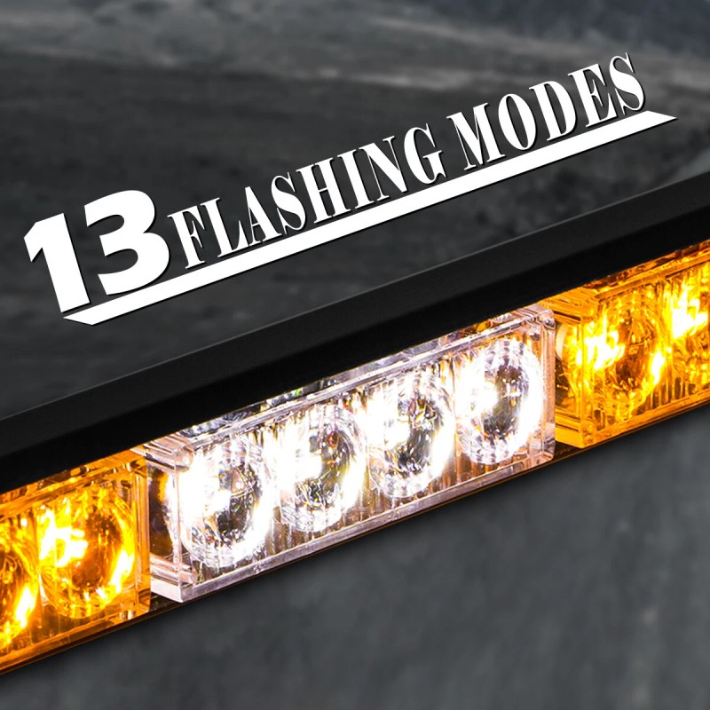 cshauauto 35" LED Emergency Strobe Light Bar Rooftop Warning Traffic