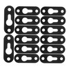 TEHAUX 30pcs Metal Keyhole Hangers Picture Hanging Plates Wall Brackets