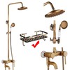 Antique Brass 8-Inch Rainfall Shower System with Hand Shower &