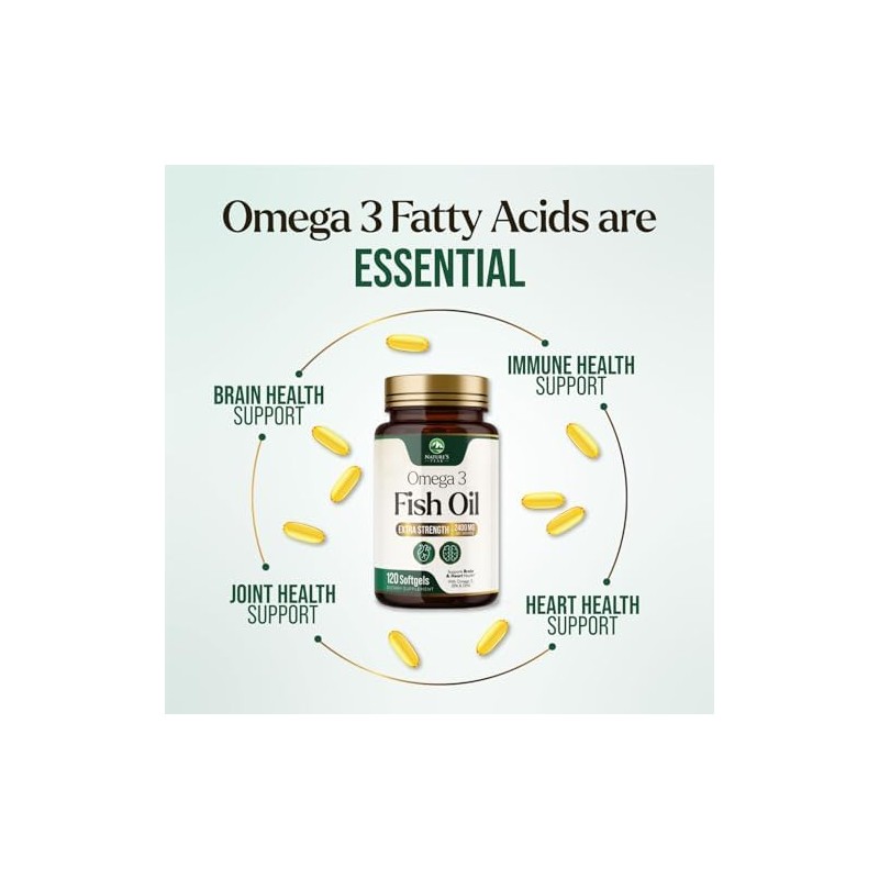 Natures Peak Suplemento de aceite de pescado Omega 3 de