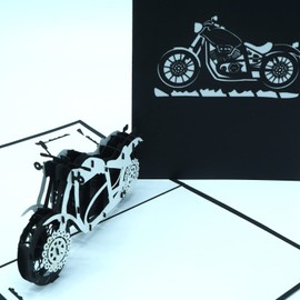 GIA KHANH Motorcycle Pop Up Card - 3D Card for Anniversary, Happy Birthday, Father's Day - Perfect for Men, Boys, Boyfriends, Husbands - All Occasions