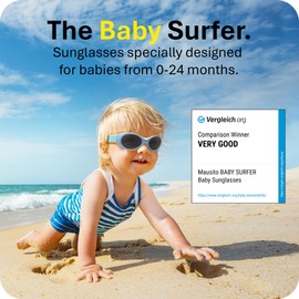 Mausito BABY sunglasses boy 0-24 months I FLEXIBLE infant sunglasses with adjustable strap & soft nose pad I 100% UV PROTECTION Baby Sunnies I BPA-Free I European design made for kids