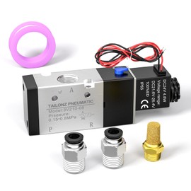 TAILONZ PNEUMATIC 1/4"NPT Solenoid Valve 3V210-08 12V/24V Single Coil Pilot-Operated Electric 2 Position 3 Way Connection Type(Outlet wire)