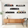 Black Acrylic Nail Polish Shelves 15 Inch Wall Mounted Nail