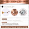 6-Inch Outdoor Thermometer for Patio. Accurate Window Thermometer for Outside