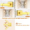 Probrico 5 Pack| Gold Door Handles Passage Door Levers, Heavy