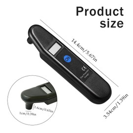 Digital Bike Tyre Pressure Gauge, 100 PSI with LCD Display Non-Slip Grip, 4 Measurement Ranges, Suitable for Bike, Car, Motorcycle, and Truck