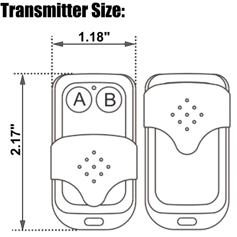 UHPPOTE 433MHz 1-Channel RF Wireless Remote Control Switch & Receiver