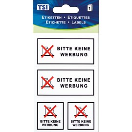 TSI 55304 No Junk Mail Alert ID Label Print on Film