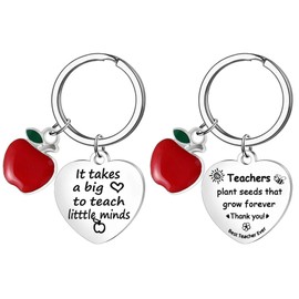 Nagsxiw 2Pcs Thank You Teacher Gifts Keyring, Keyrings & Keychains Teacher Gifts for Women Men, Encouragement Keyring Inspirational Gifts for Family, Friends, Lovers, Teacher