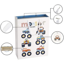 16.5" Extra Large Gift Bag with Tissue Paper for Boys (Monster Truck)