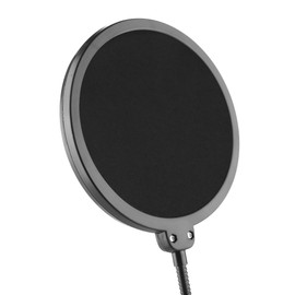 OBEST Microphone Pop Filter with 360 Degree Flexible Gooseneck for Professional Studio Recording Black