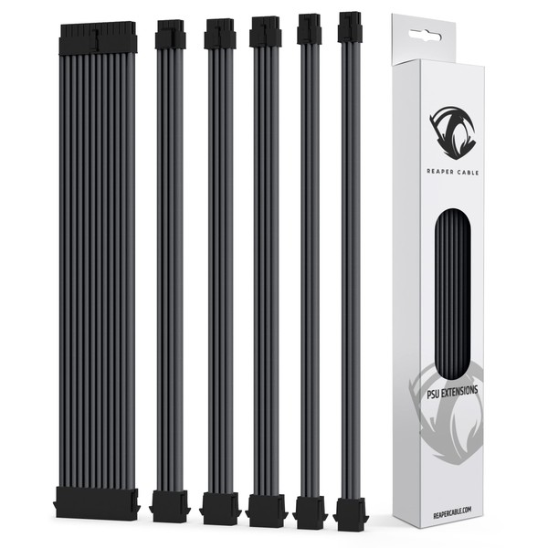 Reaper Cable Sleeved PSU Extension Set - Power Supply Extensions