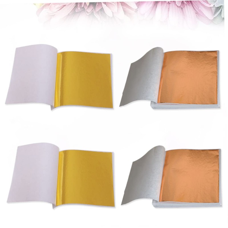 DOITOOL 200 Sheets Imitation Gold Leaf Foil Paper for Manicure