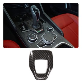 TOYCIDFG Car Gear Shift Knob Panel Cover Trim Frame for Alfa Romeo Stelvio 2020-2023 ABS Carbon Fiber Pattern Car Accessories