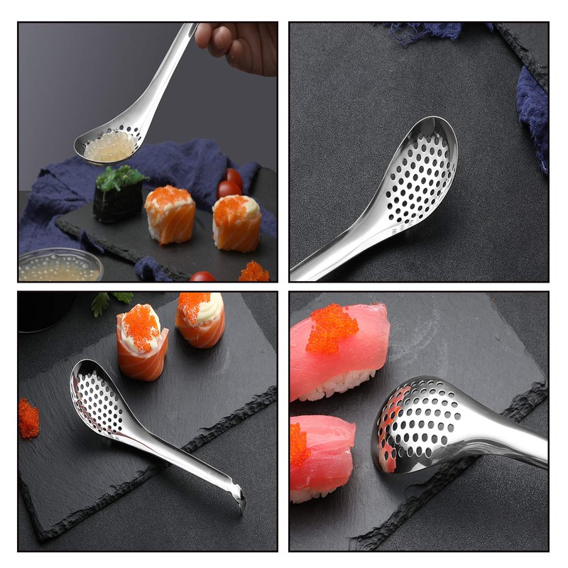 Caviar Spoon Strainer Spoon Multifunctional Spoon Molecular Spoon 56 Holes