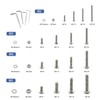 Generic 1200 PCS Nuts and Bolts Assortment Kit, Metric M2