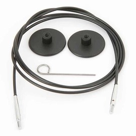 KnitPro KP10521 35 cm to make 60 cm / 24'' Interchangeable Cable, Black