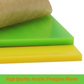 12 PCS Acrylic Sheet 8 x 8 Inch Opaque Colored Cast Acrylic Sheet 1/8 Thick for Laser Cutting Engraving Materials, UV Printed Signs, Crafts and DIY Projects.