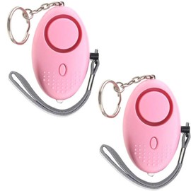 Personal Alarms For Women, 150DB Reusable Police Approved LOUD Security Alarms Siren Keychain with LED Light, Elderly Mini Loud Personal Staff Panic Rape Attack Safety Security Alarm (Pink)