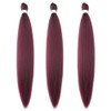 Xiaofeng Prestretched Braiding Hair Extensions Wine Red Yaki Texture Braid