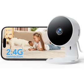 GNCC 1080P Indoor Security Camera, 2.4G WiFi AI Motion Sound Detection, 2 Way Audio, Night Vision, Cloud & SD Card Storage, Compatible with Alexa & Google Home, for Home Outdoor Safty