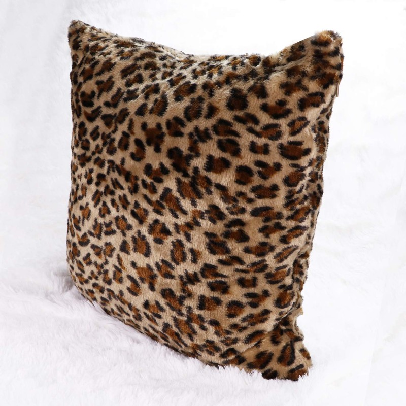 6 Pack Leopard Printed Series Pillow Covers,Soft Plush Animal Theme
