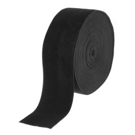 sourcing map Velvet Ribbon 2 Inch x 10 Yard Single Face Spool Silky Velvet Fabric for Bouquets DIY Crafts Gift Wrapping Wedding Party Black