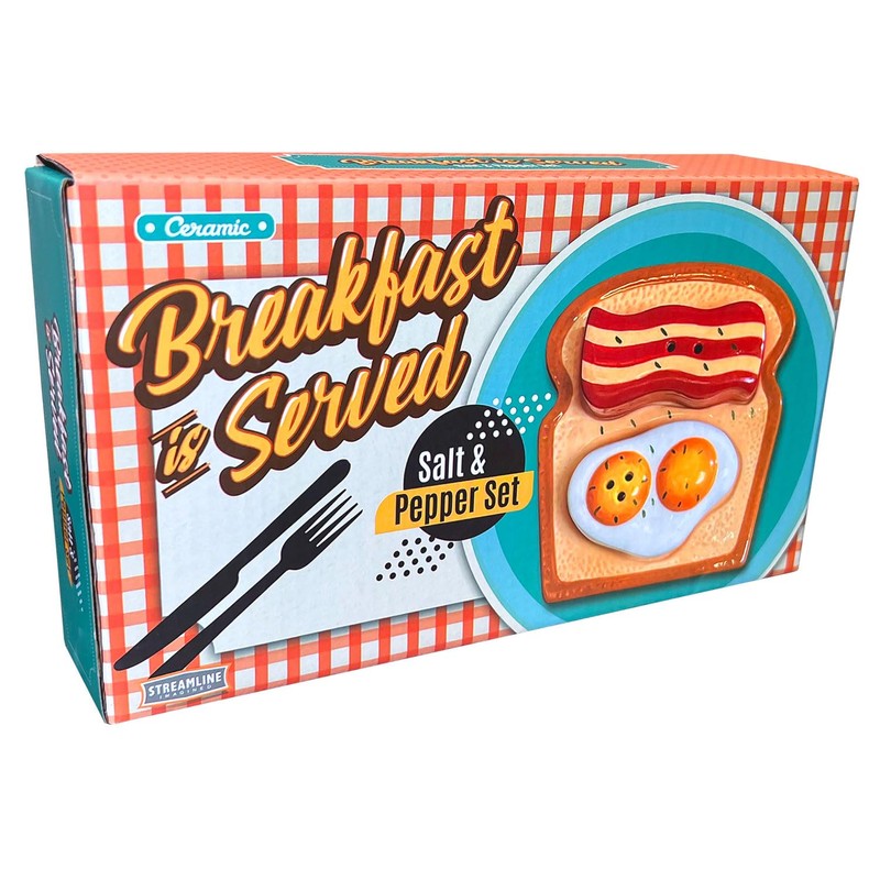 Streamline Imagined Breakfast Eggs Bacon & Toast Salt & Pepper
