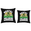 Mental Wellness Warrior Mental Health Throw Pillow