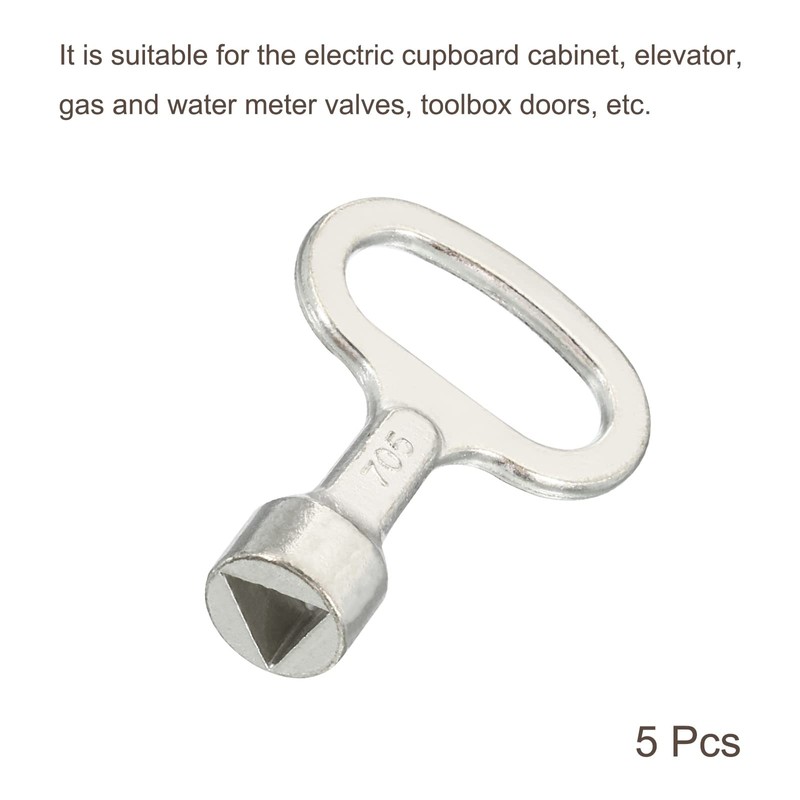 PATIKIL Triangle Socket Spanner Key, 5 Pack Electrical Cabinet Gas