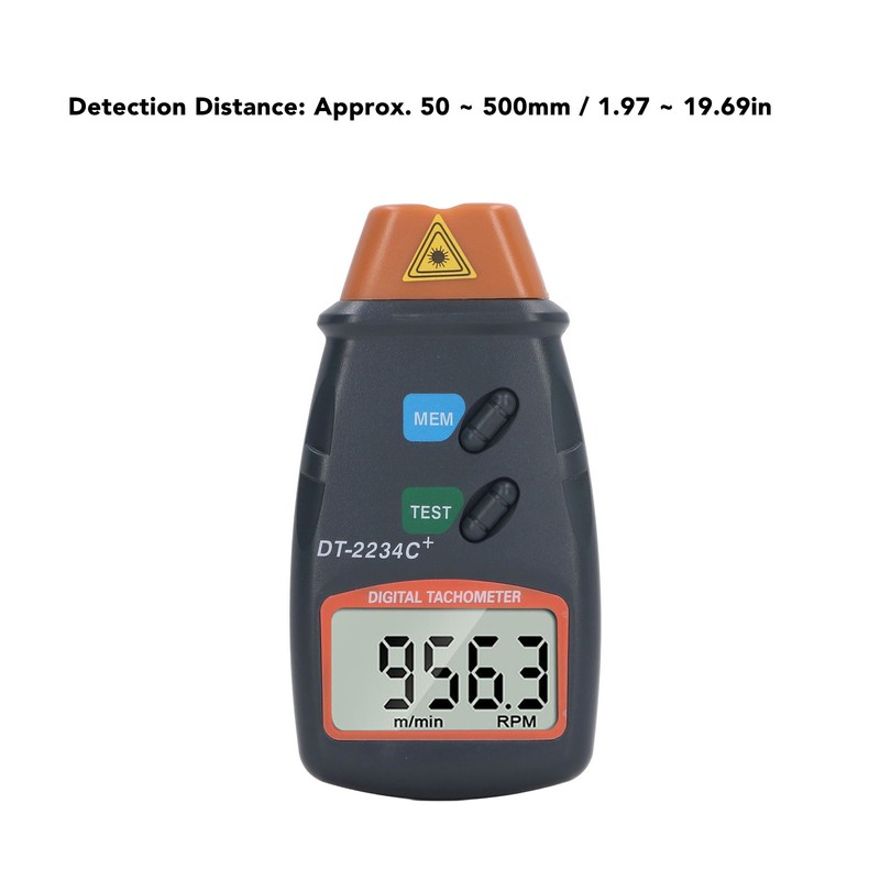 Digital Tachometer Laser Photo Non Contact Tach Meter Measurement Tool