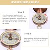 Compass Vintage Retro Portable Pocket Compass Copper Metal Camping Hiking