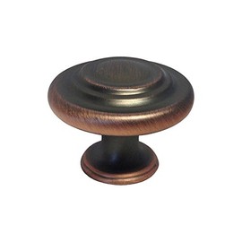 Oil Rubbed Bronze 1-1/4" (32mm) Diameter Kitchen Cabinet Hardware Ring Round Knobs 5033-32 (1 Pack)