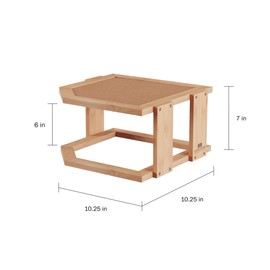 2-Tier Bamboo Corner Shelf for Kitchen or Bathroom Cabinet, Countertop, Cupboard Storage and Organizer, Natural Wood Space Saving Rack by Lavish Home