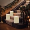 SEHNSY 3 Wick Extra Large Flameless Candles, 6"x8" Flat Battery