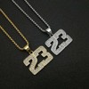 CAVIEA Iced-out Stainless Steel 18K Gold Plated Number Sports Simple