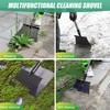 Suchtale Garden Flat Shovel Scraper, Heavy Duty Multifunctional Outdoor Cleaning