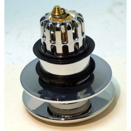 T.O.P. POP-UP SINK DRAIN STOPPER fits drains 1.25" silver Flower Floral Design top