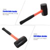 LALAFINA 1pc Rubber Mallet with Handle Nonslip Ergonomic Design Hammer