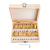 HPMAISON 12-Piece Cutter Set for Routers, Cylindrical Shank 8 mm,