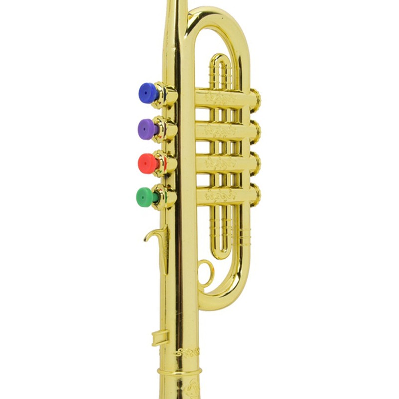 Kid Trumpet Golden Coated Plastic Children Preschool Music Toy Gift