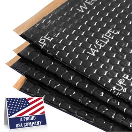 WEUPE Sound Deadening Mat for Cars, 50 mil 10 sqft, Butyl Automotive Sound Deadener, Noise Insulation Dampening Material for Car Trunk, Speaker, Door, Floor and Ceiling, Black