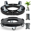 Humagineer Trash Can Dolly Wheels, Adjustable 15-19 Inch Round Roller