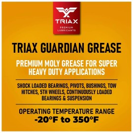 TRIAX Guardian HD Grease, Super Heavy Duty Moly EP, 14 Ounce (10 Tube Pack)