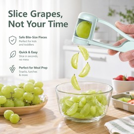 Grape & Cherry Tomato Slicer for Quick Meal Prep – Handheld Fruit Cutter for Snacks, Salads & Lunchboxes