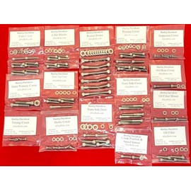 ALLOYBOLTZ - 1999-2006 Harley Touring Ultra Electra Glide Road Glide Road King Street Glide Polished Stainless Steel Engine Transmission Allen Bolt KIT Set
