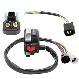 M MATI Start Stop Switch & Starter Solenoid Relay & Plug for Yamaha YFZ450R YFZ450X 2009-2023 Kodiak 700 Some-Models 2016-2023 1S3-83973-11-00 3B4-81940-00-00 18P-81940-00-00
