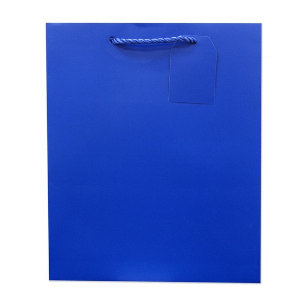 Jillson Roberts Large Gift Bag, Royal Blue Matte, 6-Count (LT916)
